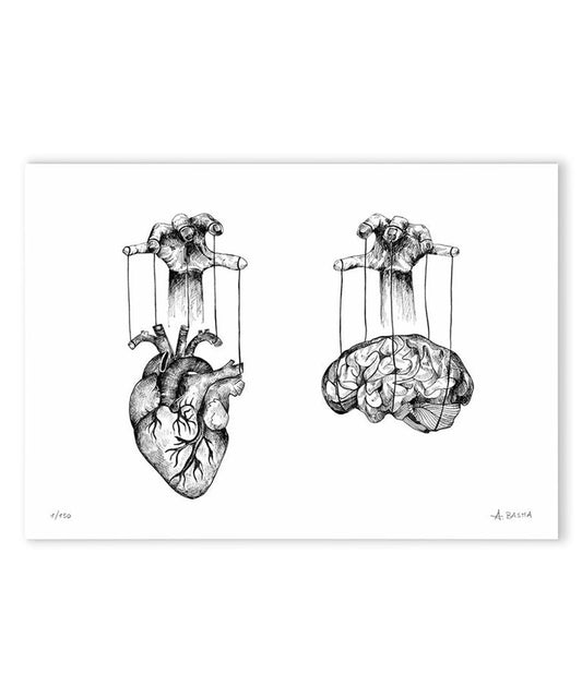 "Brain and Heart" art print