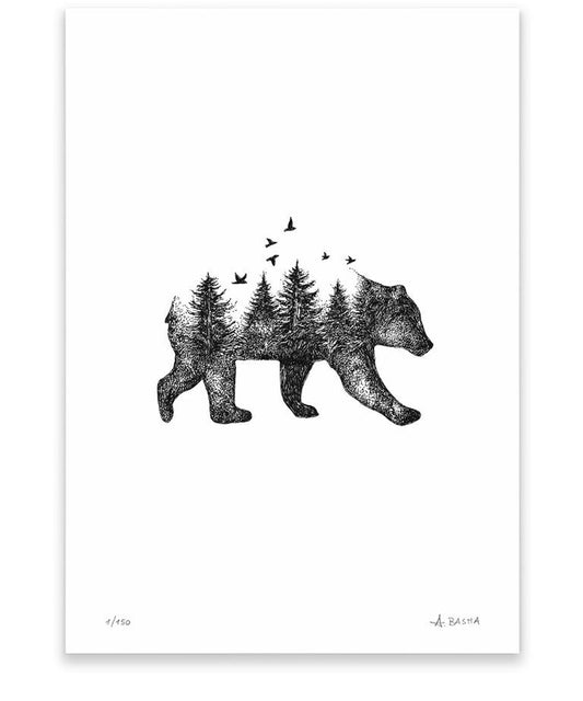 "Wild bear" art print