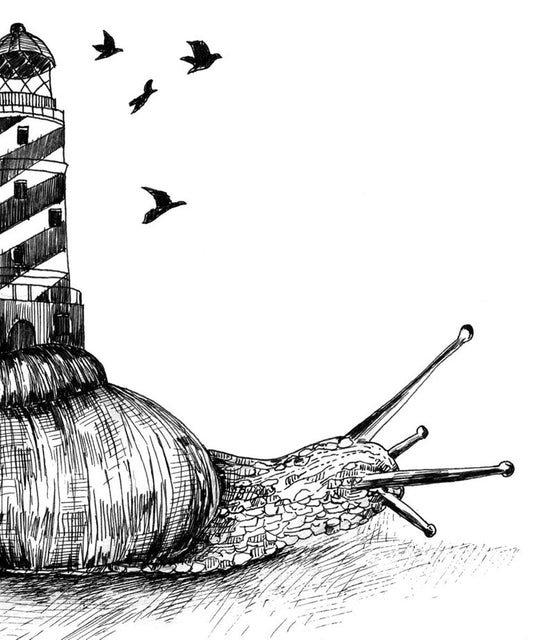"Snail Lighthouse" art print