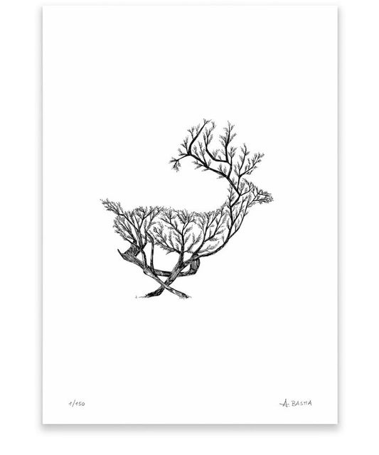 "Deer tree" art print