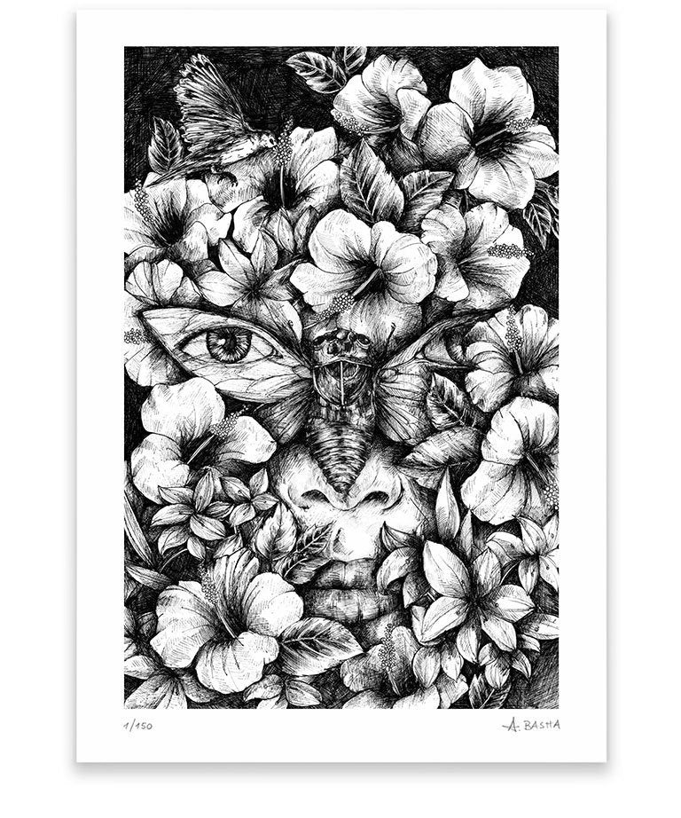 "Flower Eyes" art print