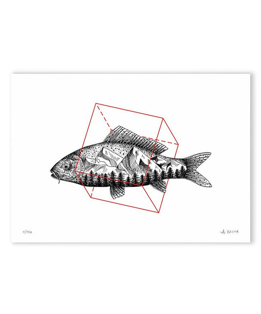 "Fish" Geometry series art print
