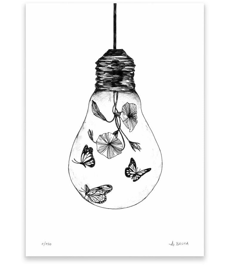 "Flower Lamp" art print