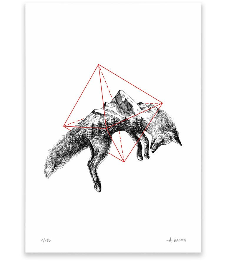 "Fox" Geometry series art print