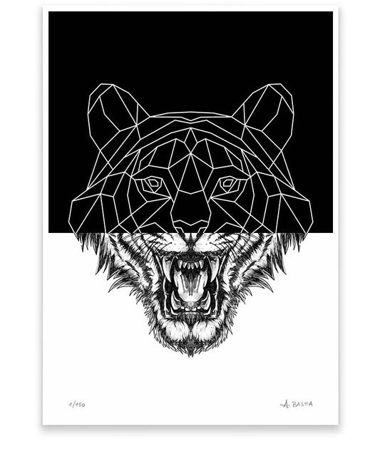 "Tiger Geometry" art print