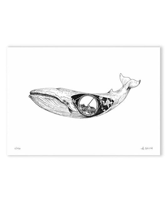 "Mechanical Whale" art print