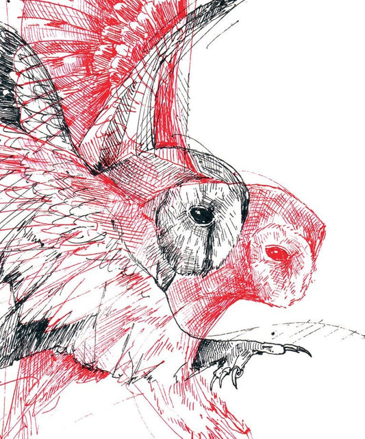 "Owl Motion" art print