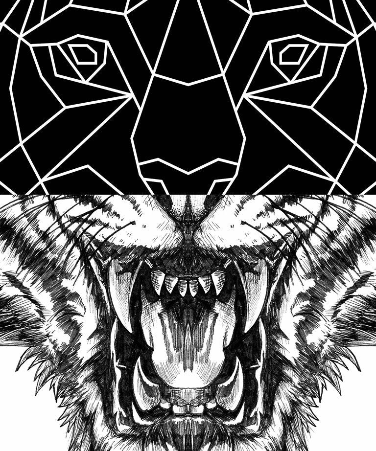 "Tiger Geometry" art print