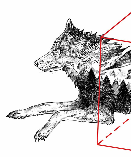 "Wolf" Geometry series art print