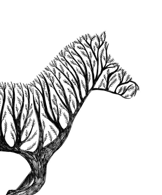"Zebra tree" art print