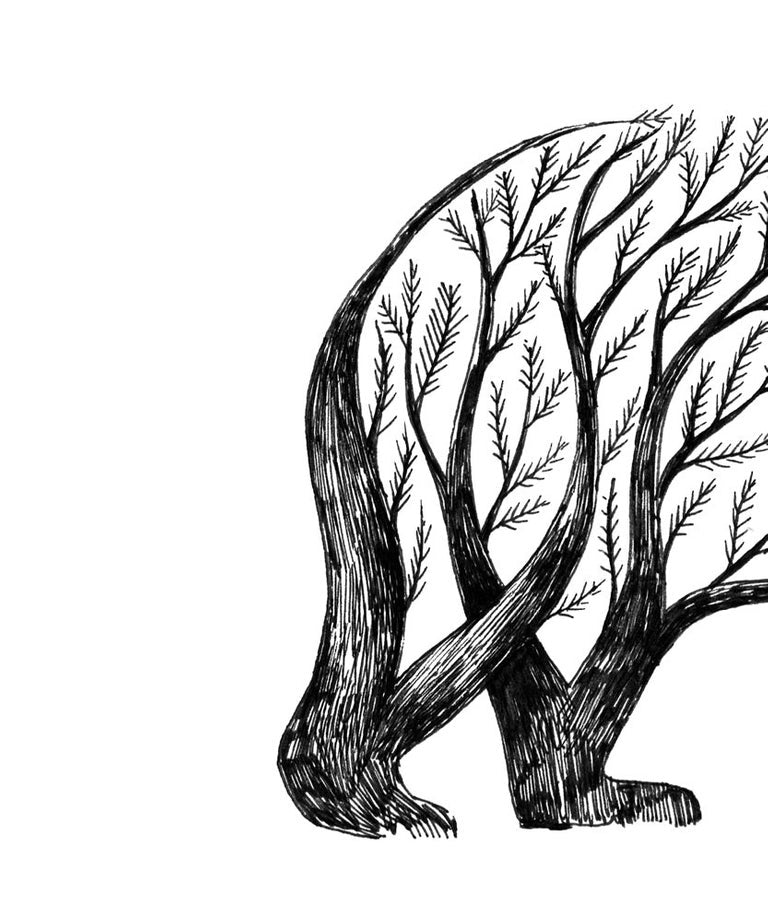 "Bear tree" art print
