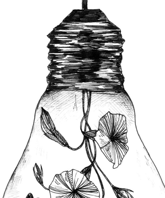 "Flower Lamp" art print