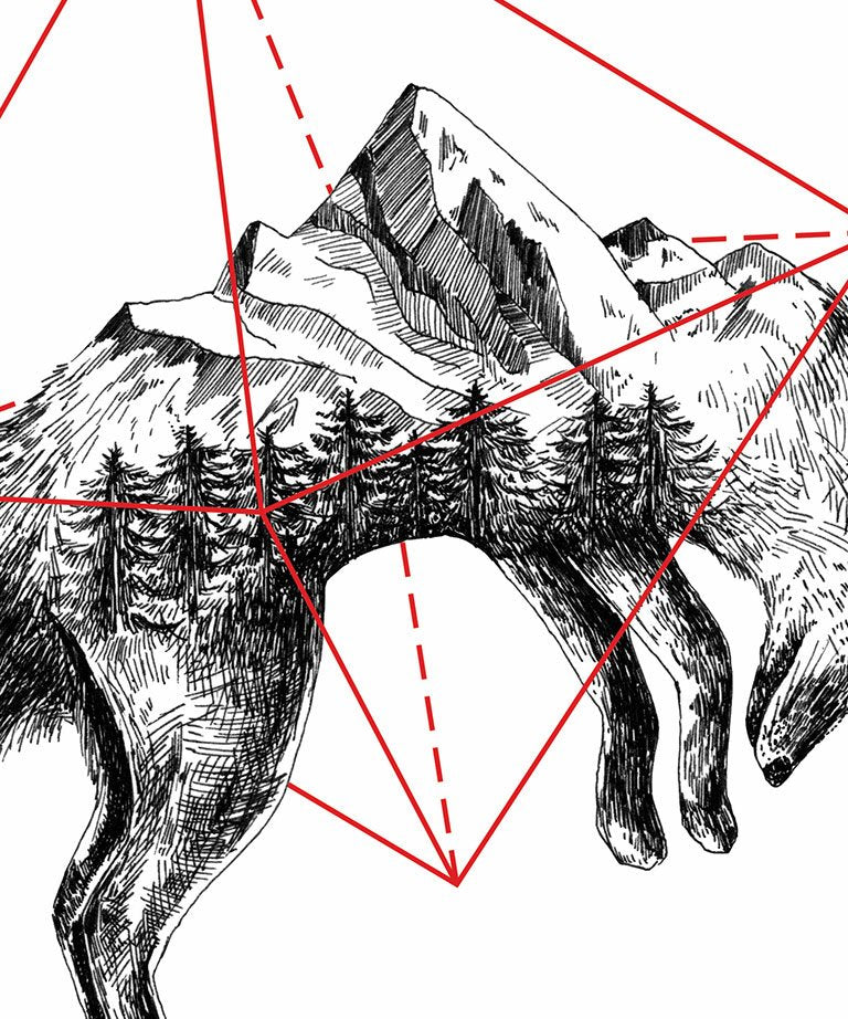"Fox" Geometry series art print