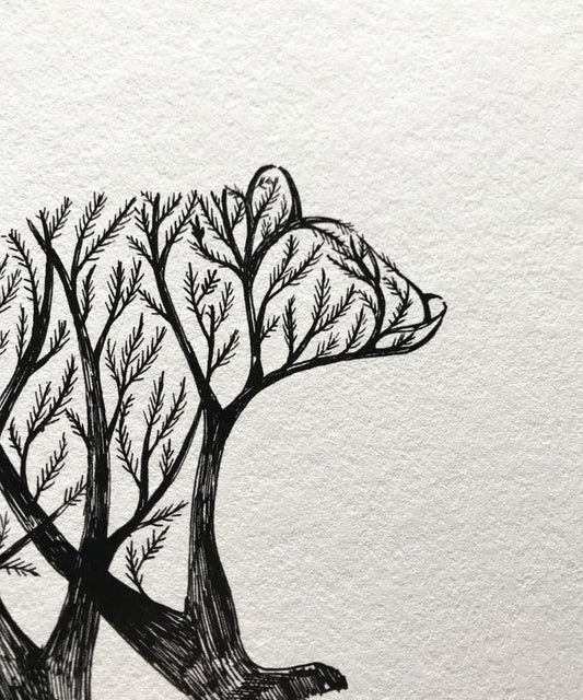 "Bear tree" art print