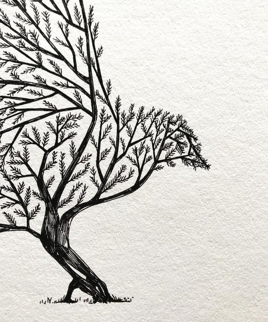"Bird tree" art print