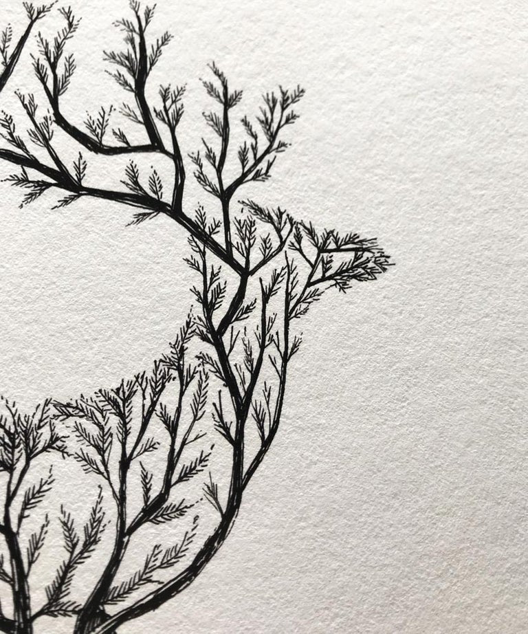 "Deer tree" art print