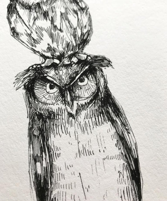 "Owls totem" art print