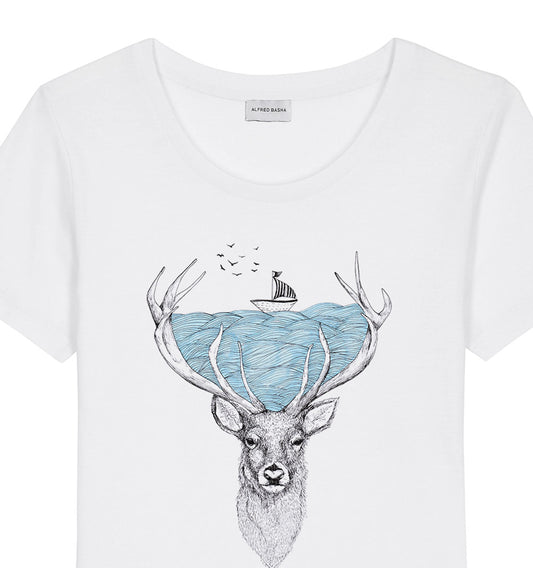 Water Deer woman t-shirt